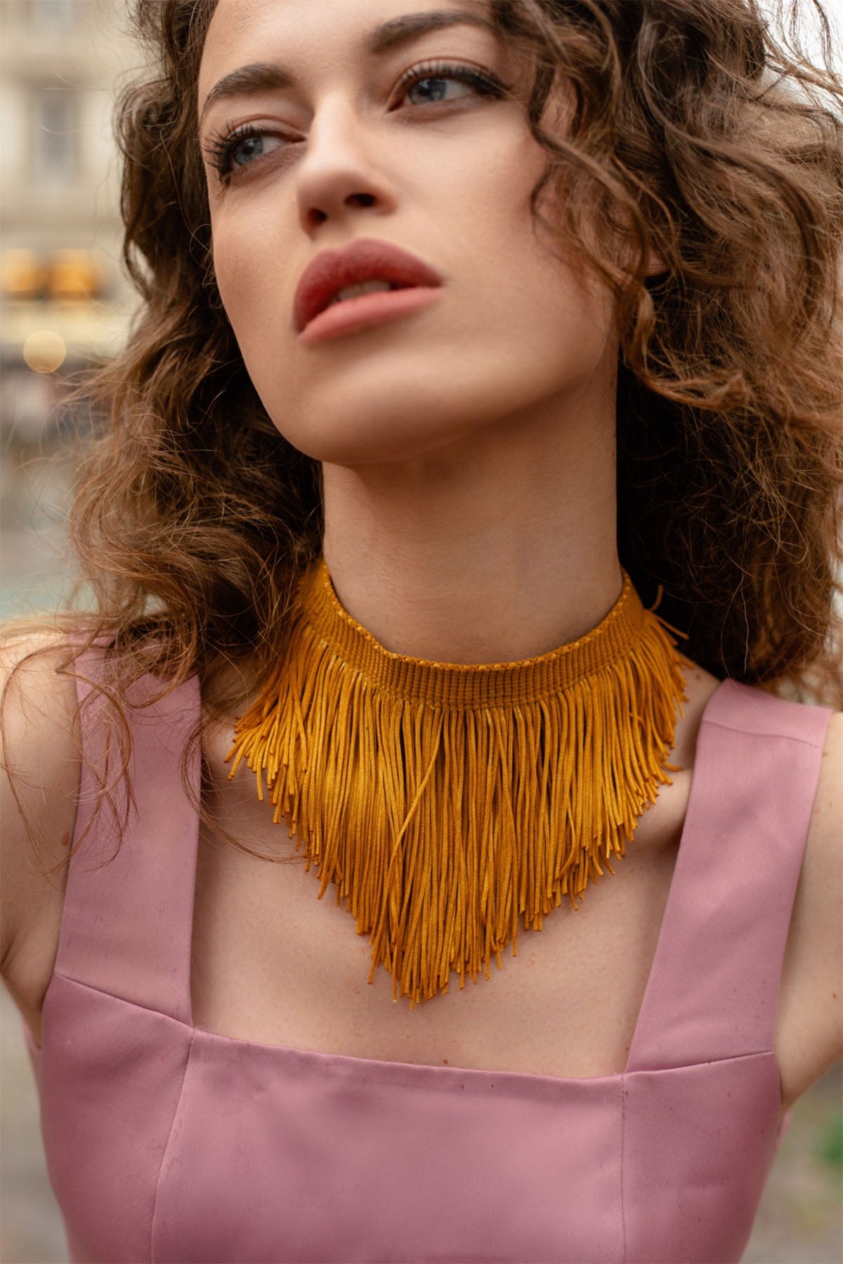Fringe Choker Necklace
